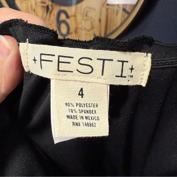 Festi (Torrid) Black Mesh Ruffle Mini Bodycon Dress Plus Size 4X - Picture 6 of 8